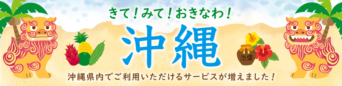 縄県内でご利用いただけるサービスはこちら